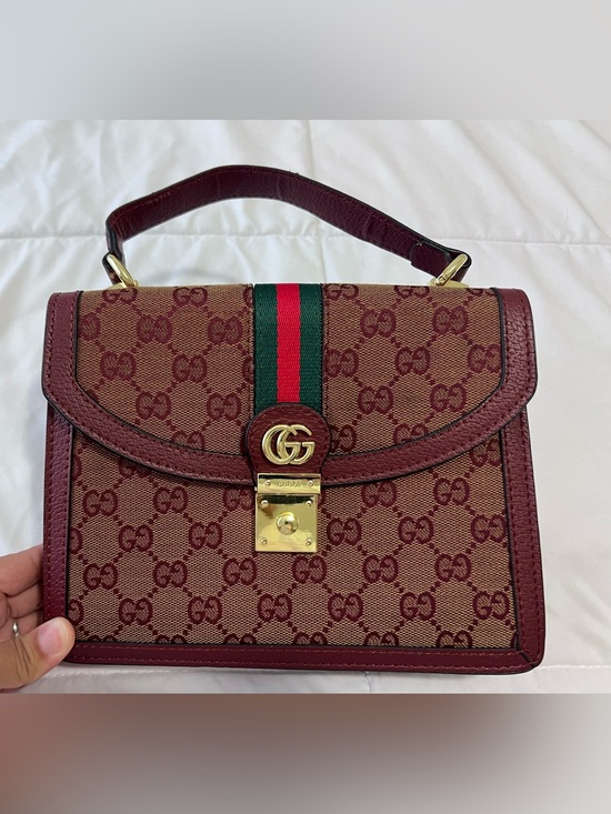 Handbags - Burgundy logo G small bag